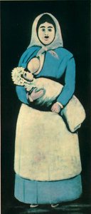 A Nurse with a Baby by Niko Pirosmani